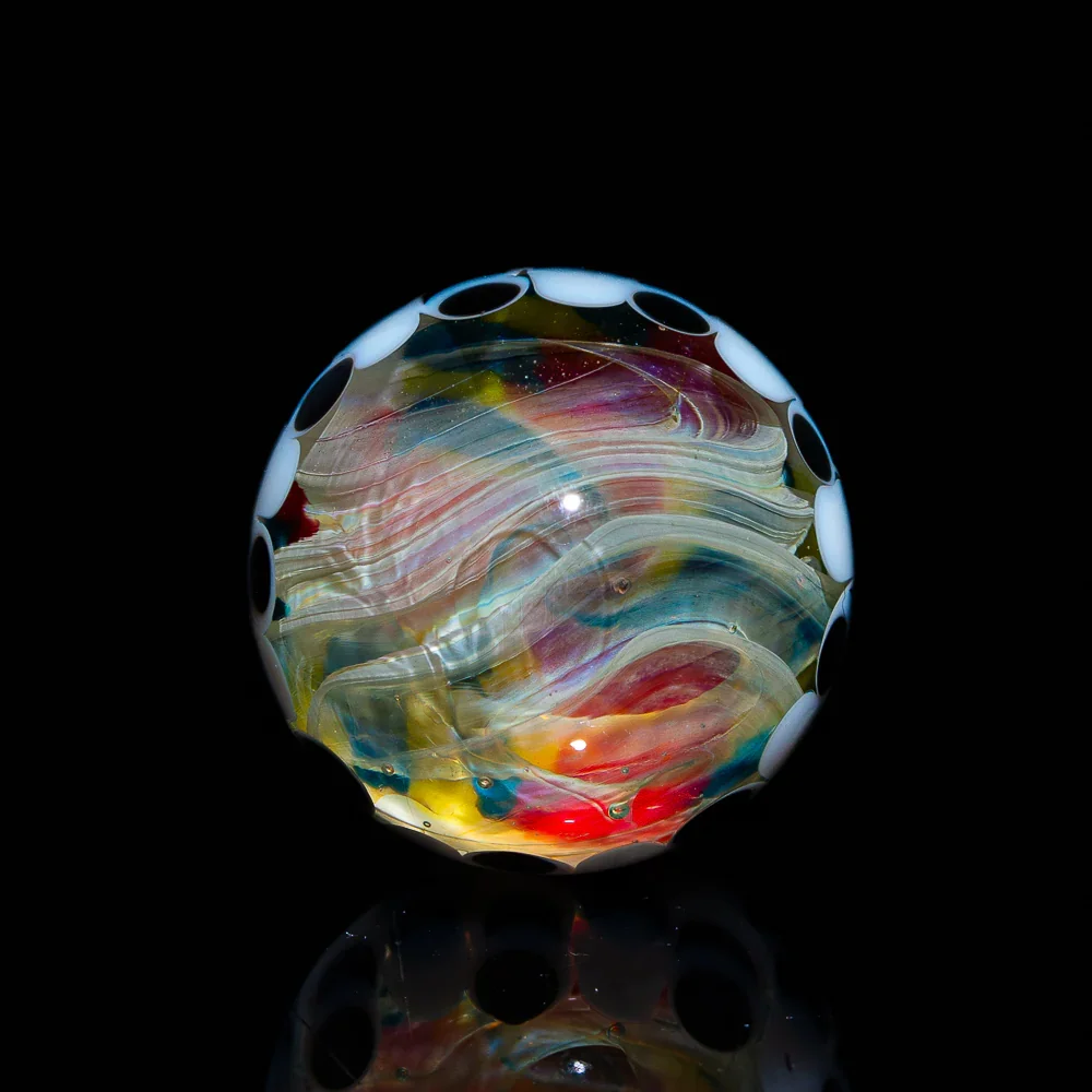 Mary Melts - Black & White Dotstack Opal Fume Marble - Image 3