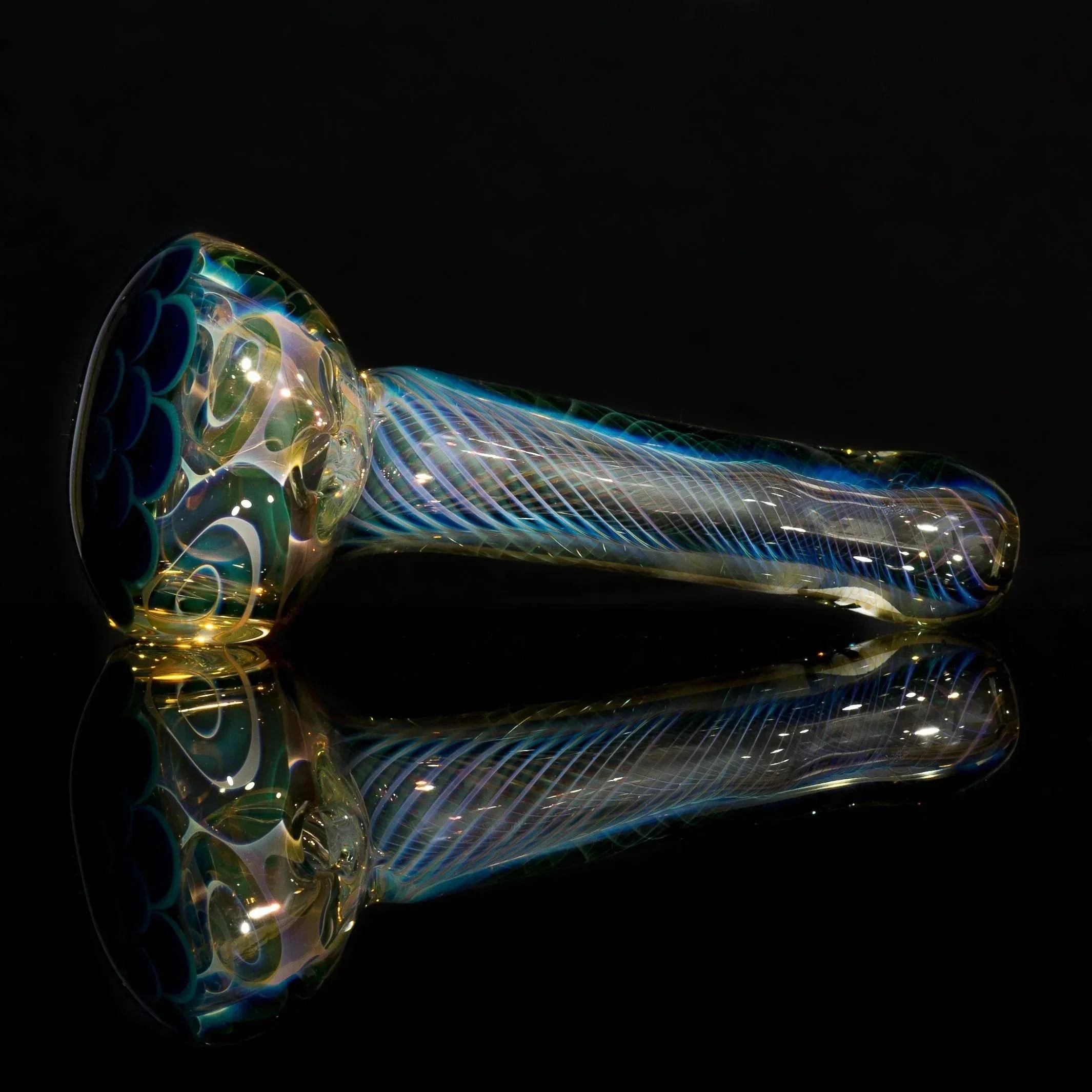 Matt 2000 Fumed Inside Out Dotstack Spoon Blue - Image 2
