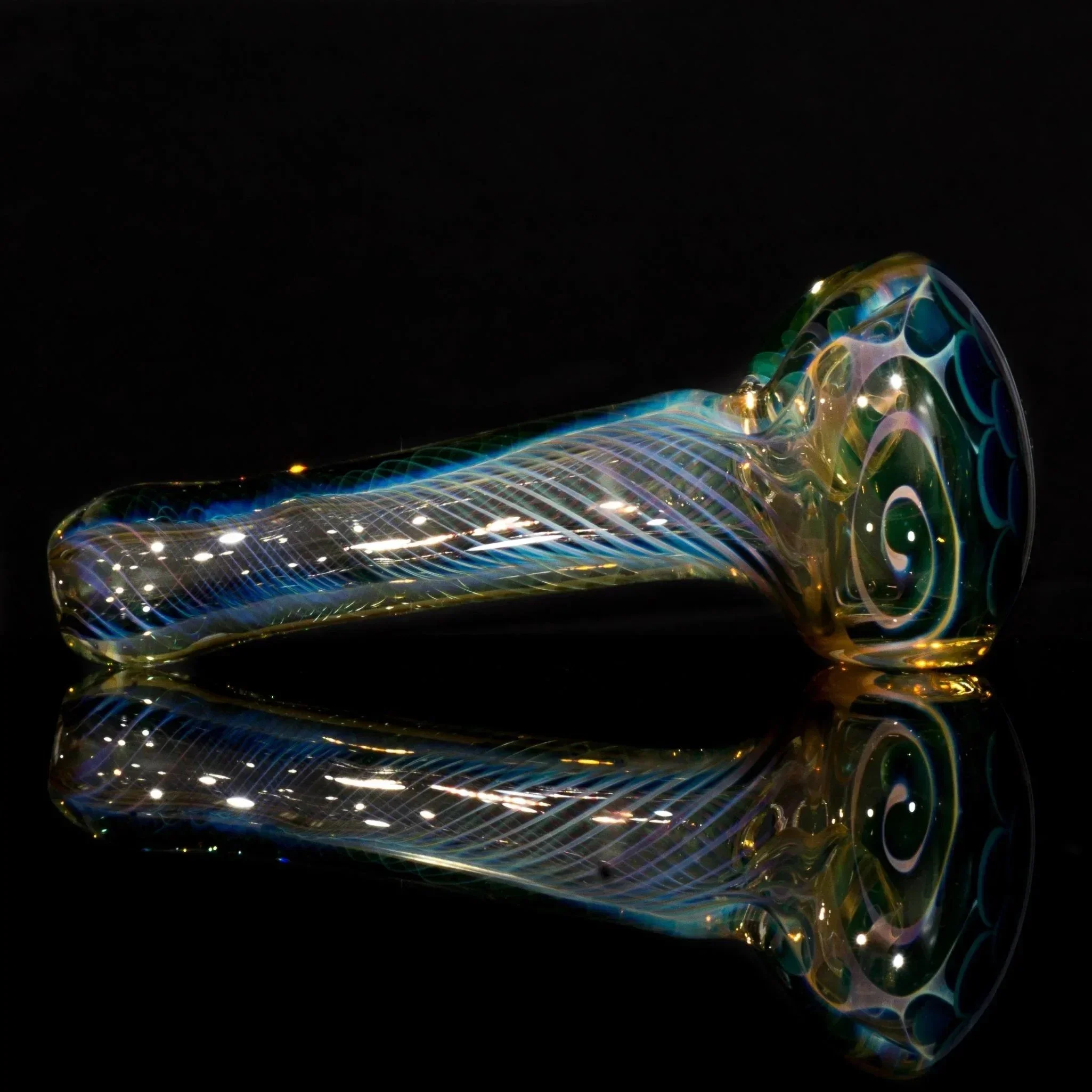 Matt 2000 Fumed Inside Out Dotstack Spoon Blue - Image 5