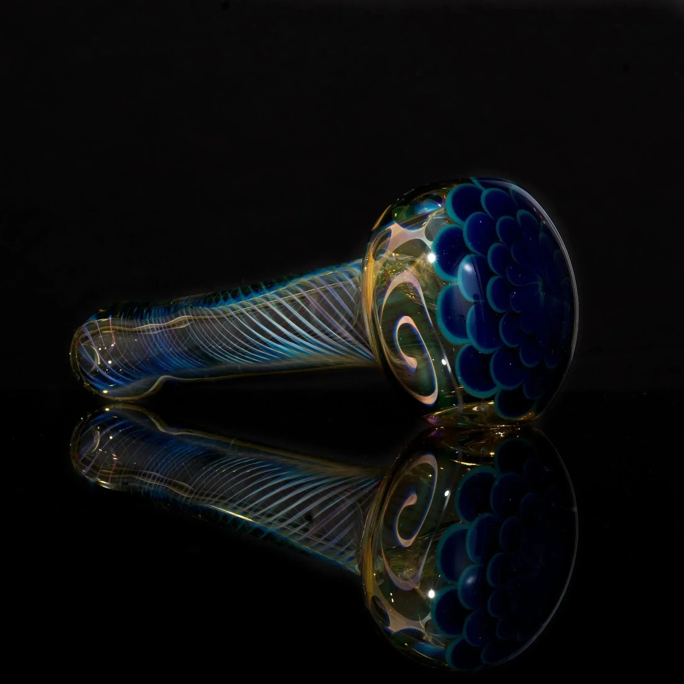 Matt 2000 Fumed Inside Out Dotstack Spoon Blue - Image 6