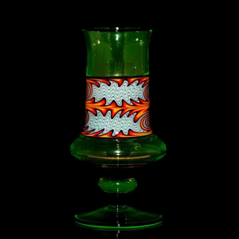 Matty B Glass - Illuminati Aqua Wig Wag Goblet - Image 2