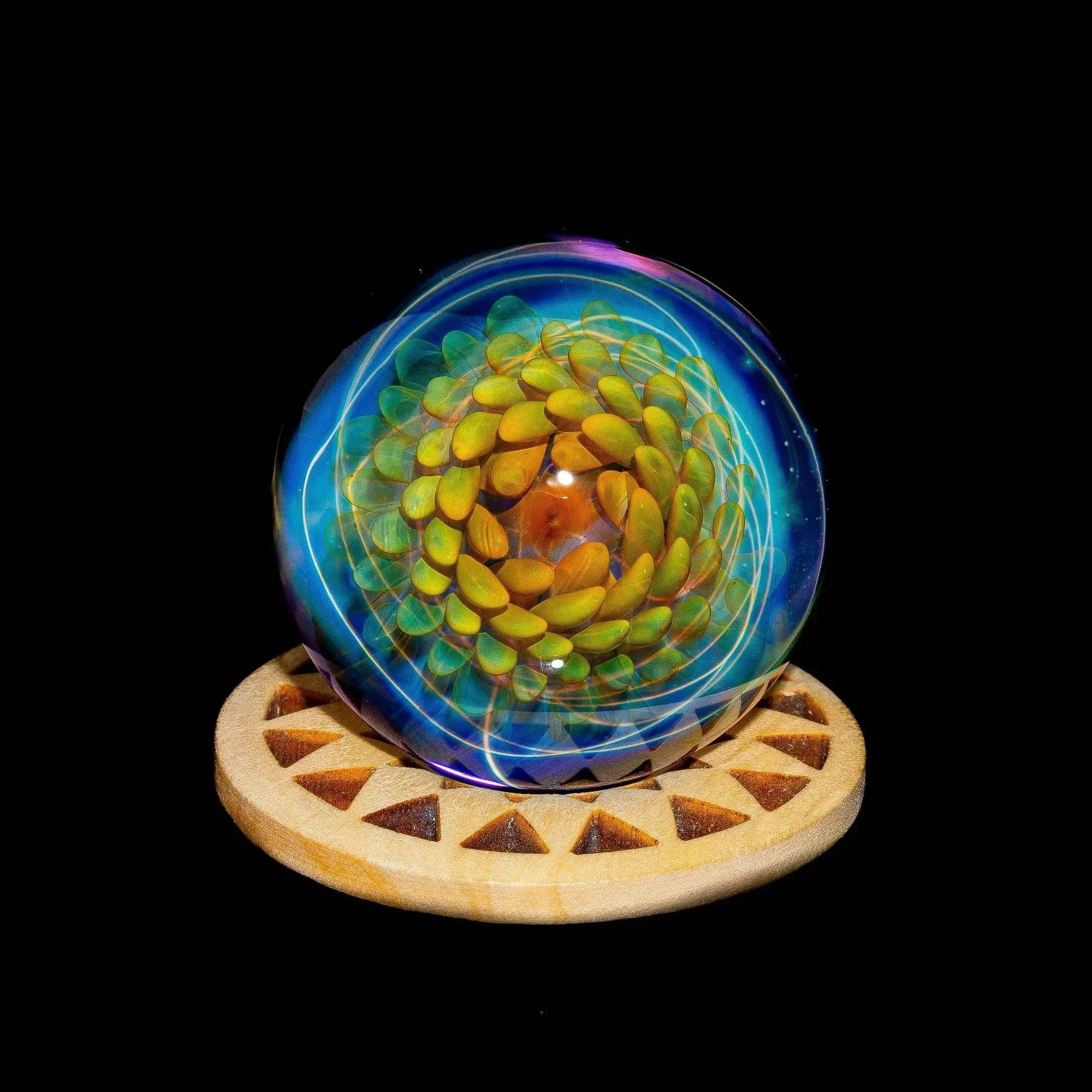 Moose & Fire - Cobalt Scribble Atomic Implosion 42MM Marble - Image 2