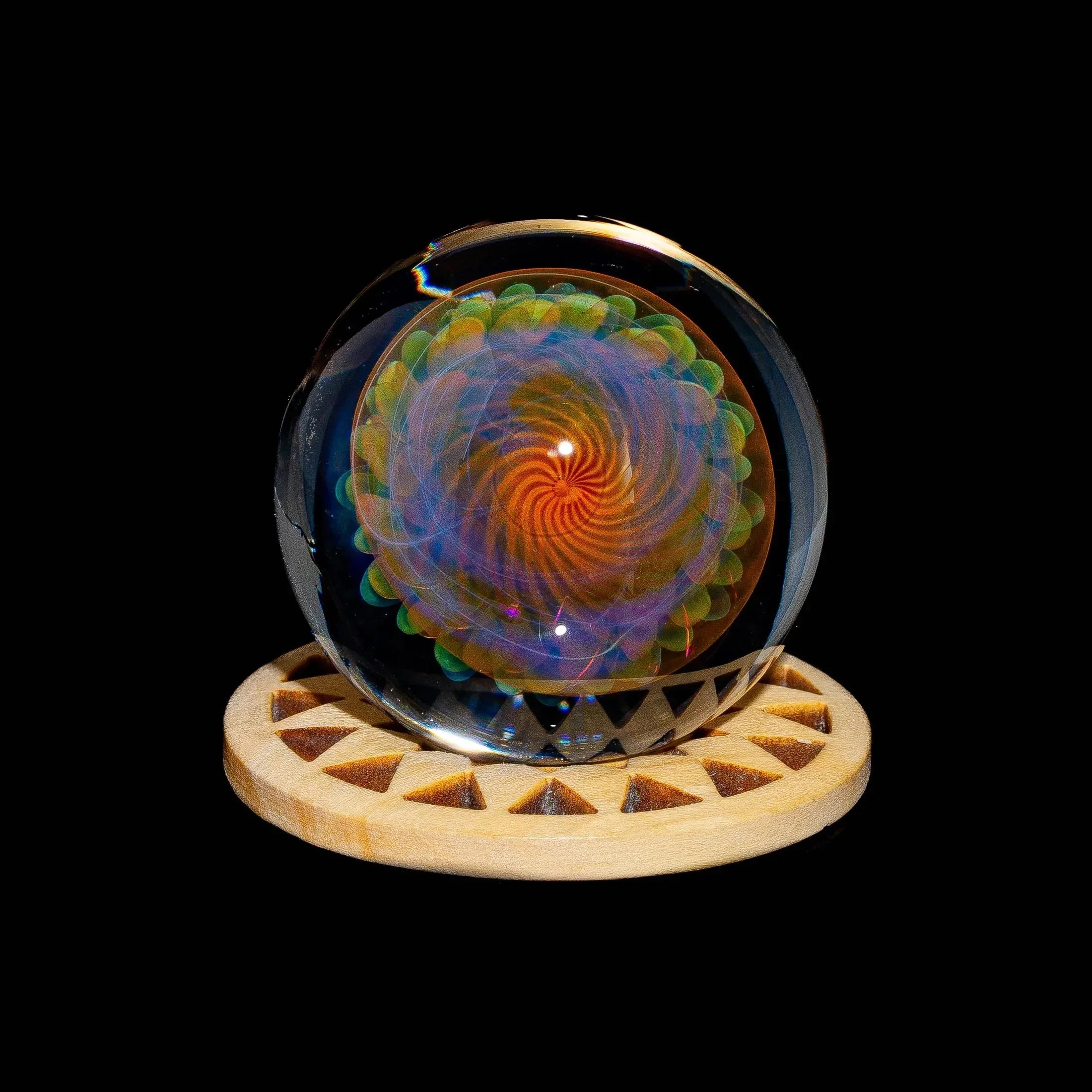 Moose & Fire - Cobalt Scribble Atomic Implosion 42MM Marble - Image 3
