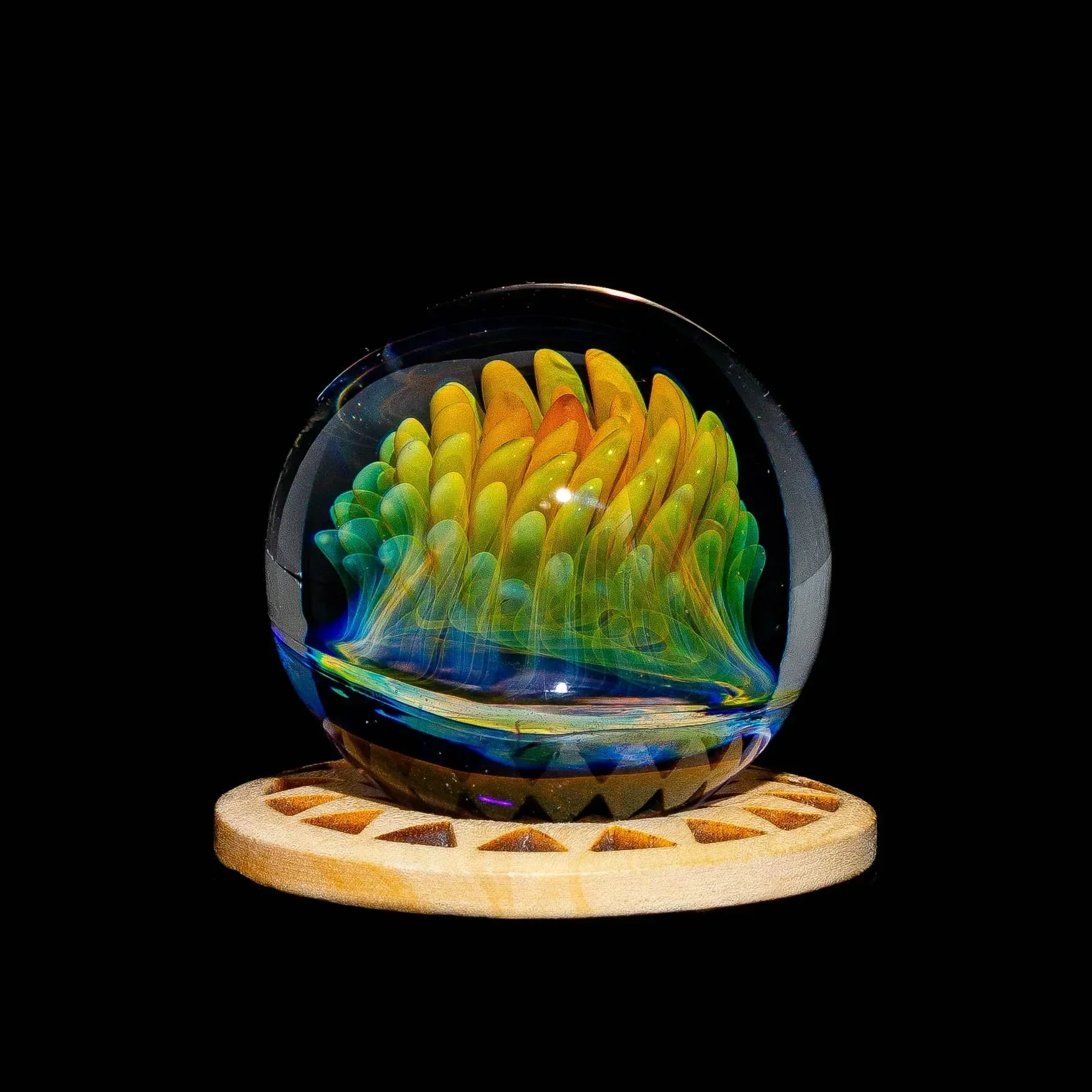 Moose & Fire - Cobalt Scribble Atomic Implosion 42MM Marble - Image 4
