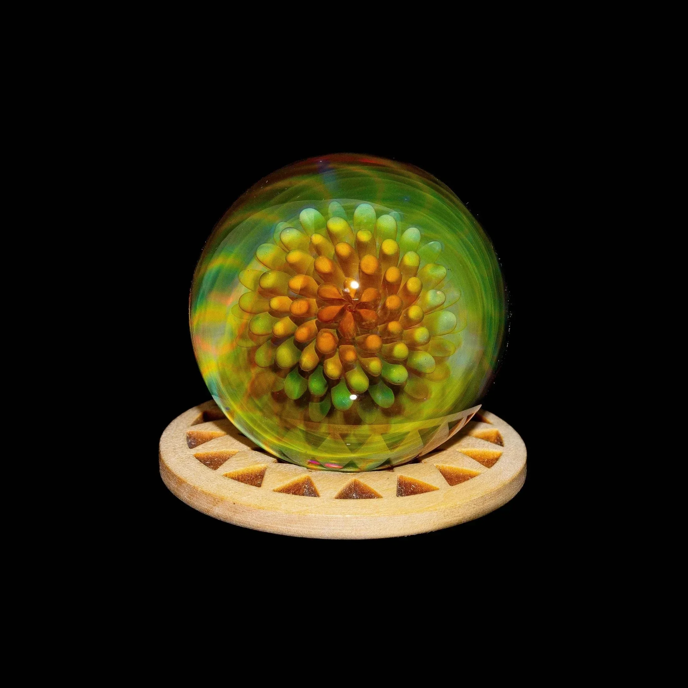 Moose & Fire - Heavy Gold Pinwheel Atomic Implosion 43MM Marble - Image 2