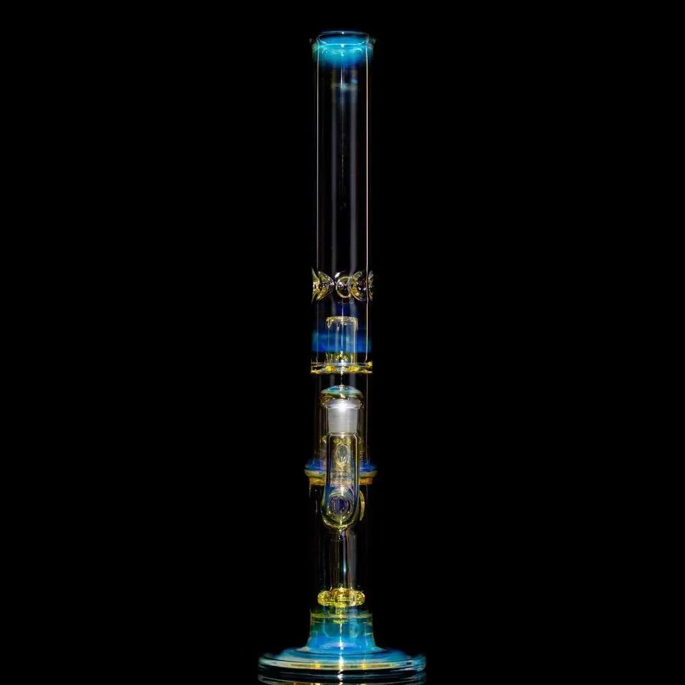 Mr. E - Fume Double Perc Flower Tube  w/ Slide - Image 4