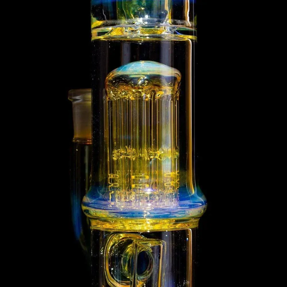 Mr. E - Fume Double Perc Flower Tube  w/ Slide - Image 5
