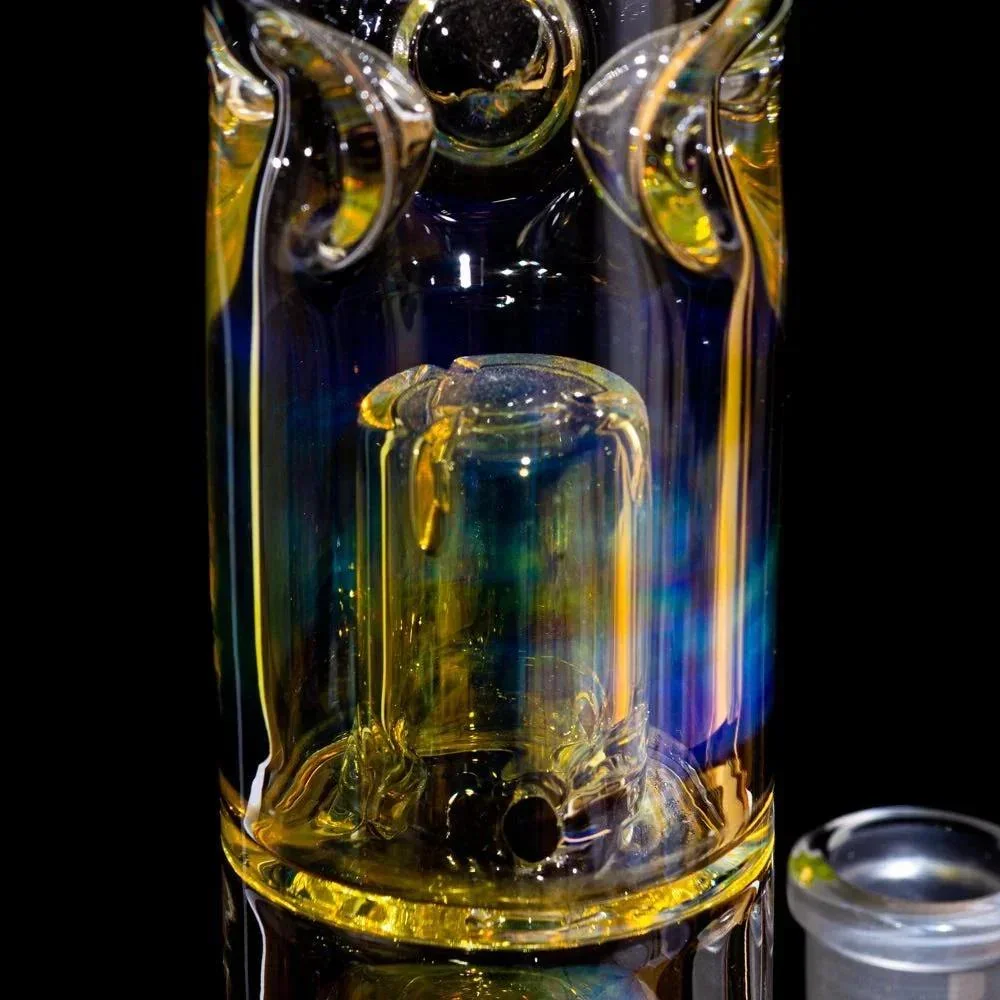 Mr. E - Fume Double Perc Flower Tube  w/ Slide - Image 6
