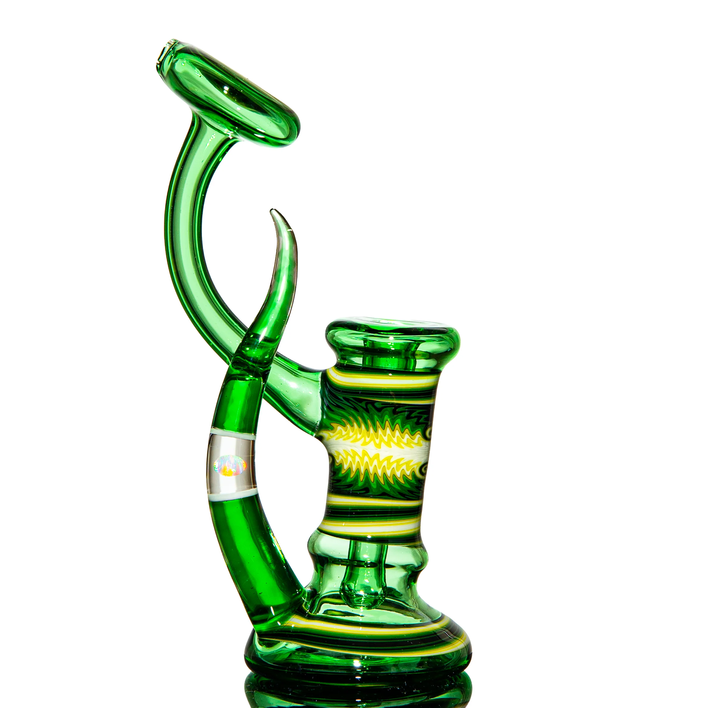 Natey Love - Green Opal Horn Dewer Bubbler - Image 2