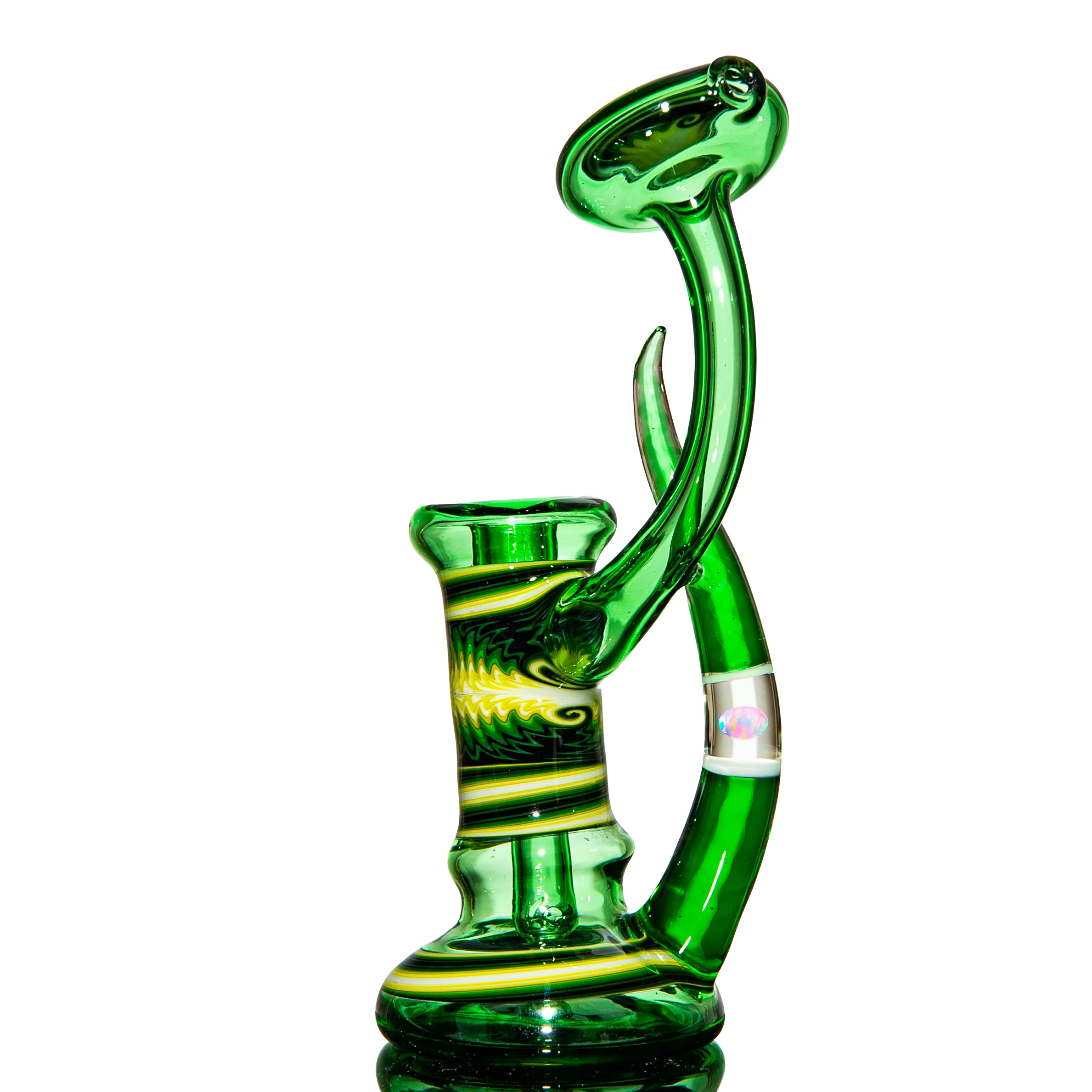 Natey Love - Green Opal Horn Dewer Bubbler - Image 3