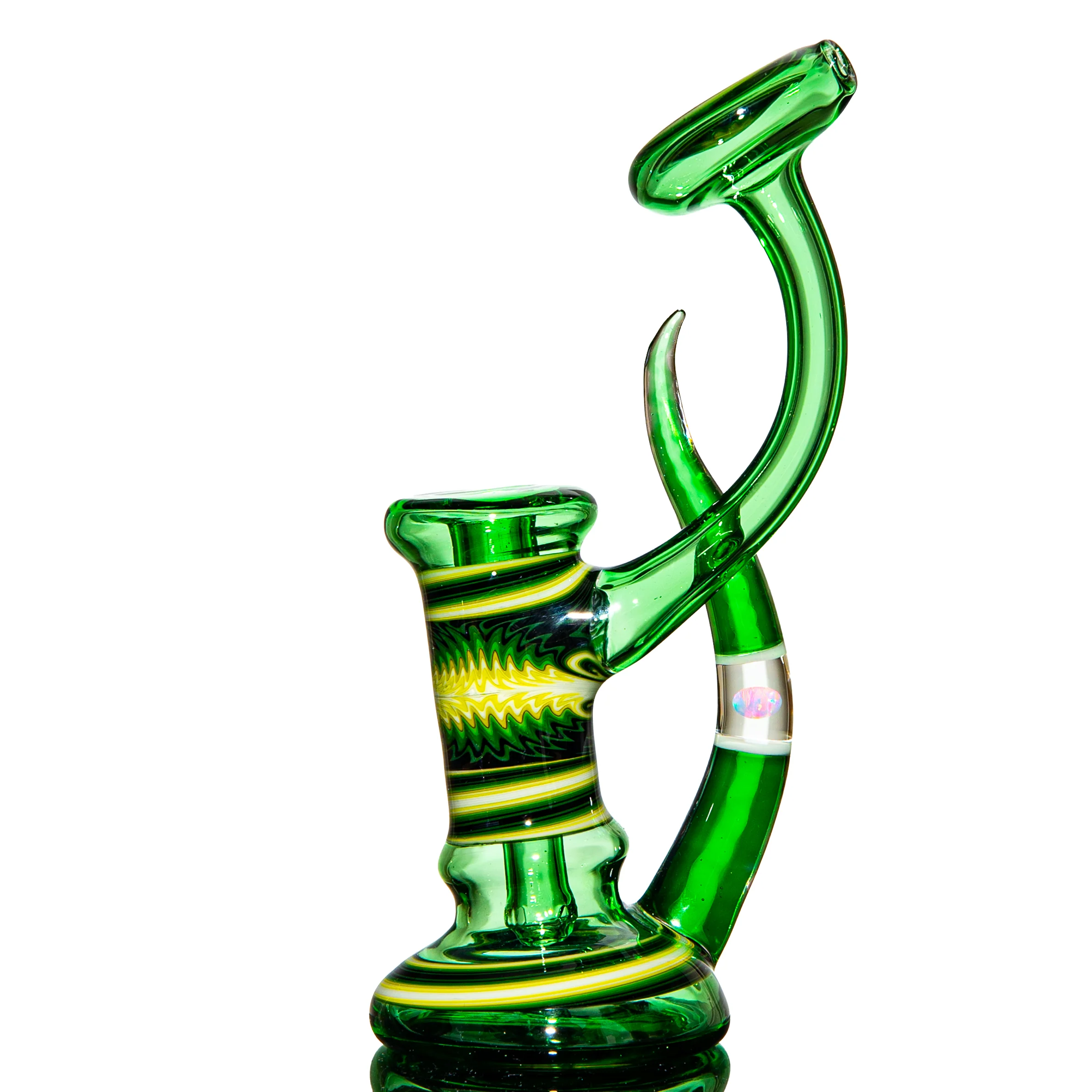 Natey Love - Green Opal Horn Dewer Bubbler - Image 4