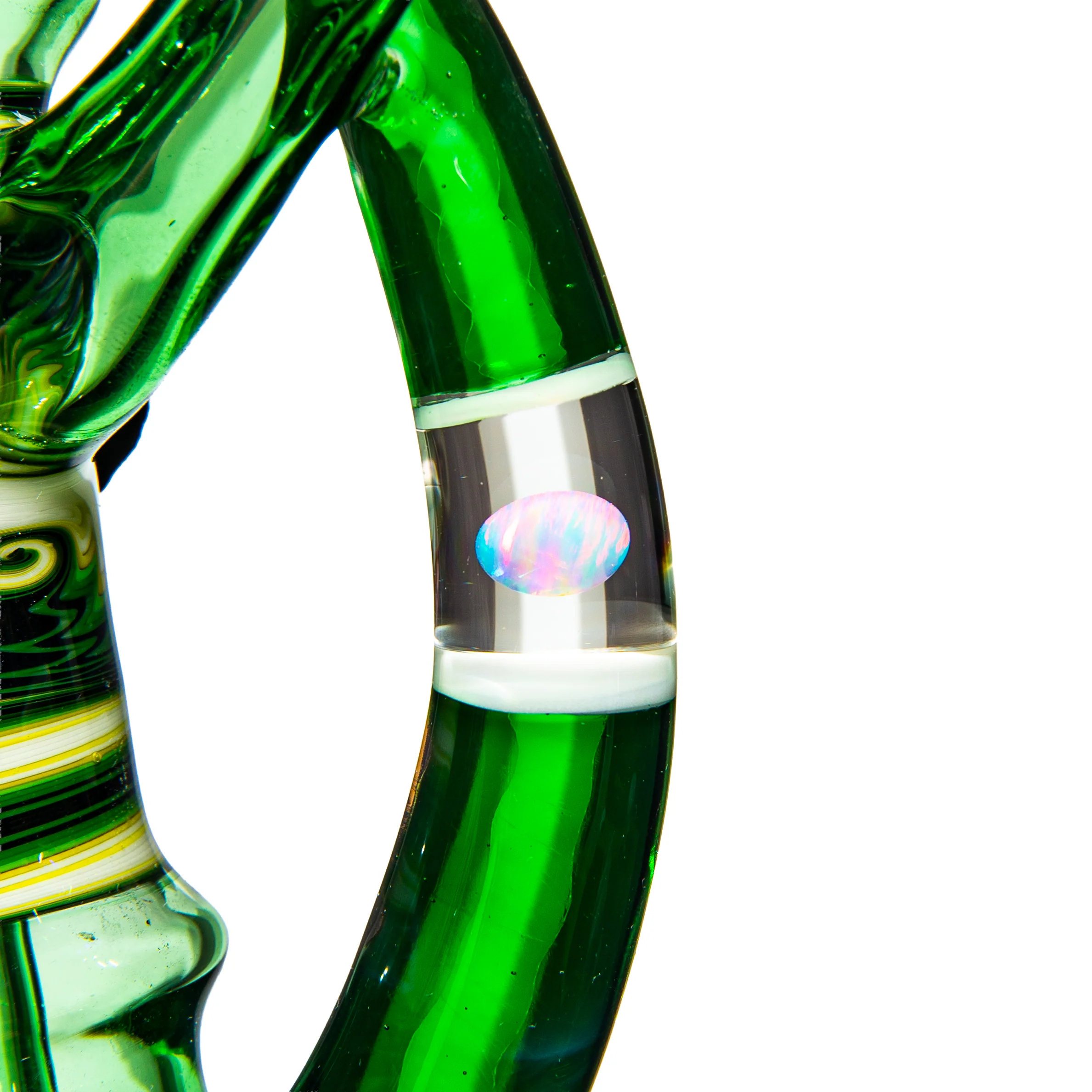 Natey Love - Green Opal Horn Dewer Bubbler - Image 8