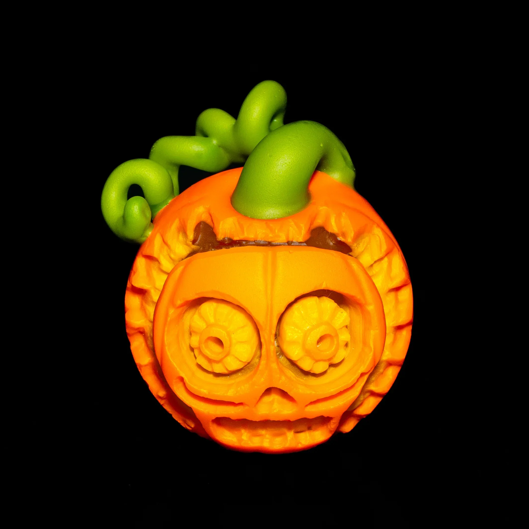 Obe Glass - Carved Pumpkin Skull 37MM Marble - Image 4