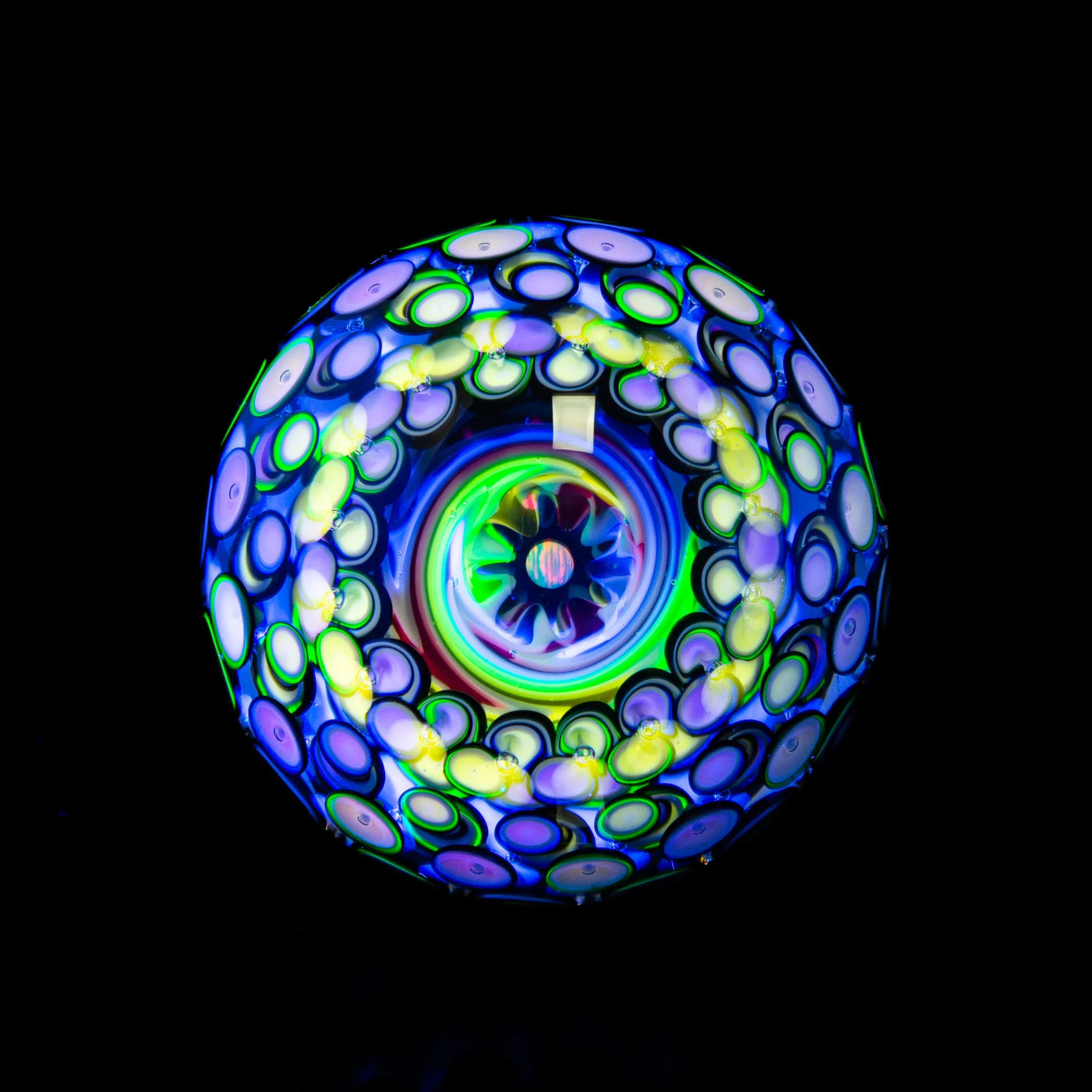 Paul Katherman - Black & White Opal Eater 63MM Marble - Image 2