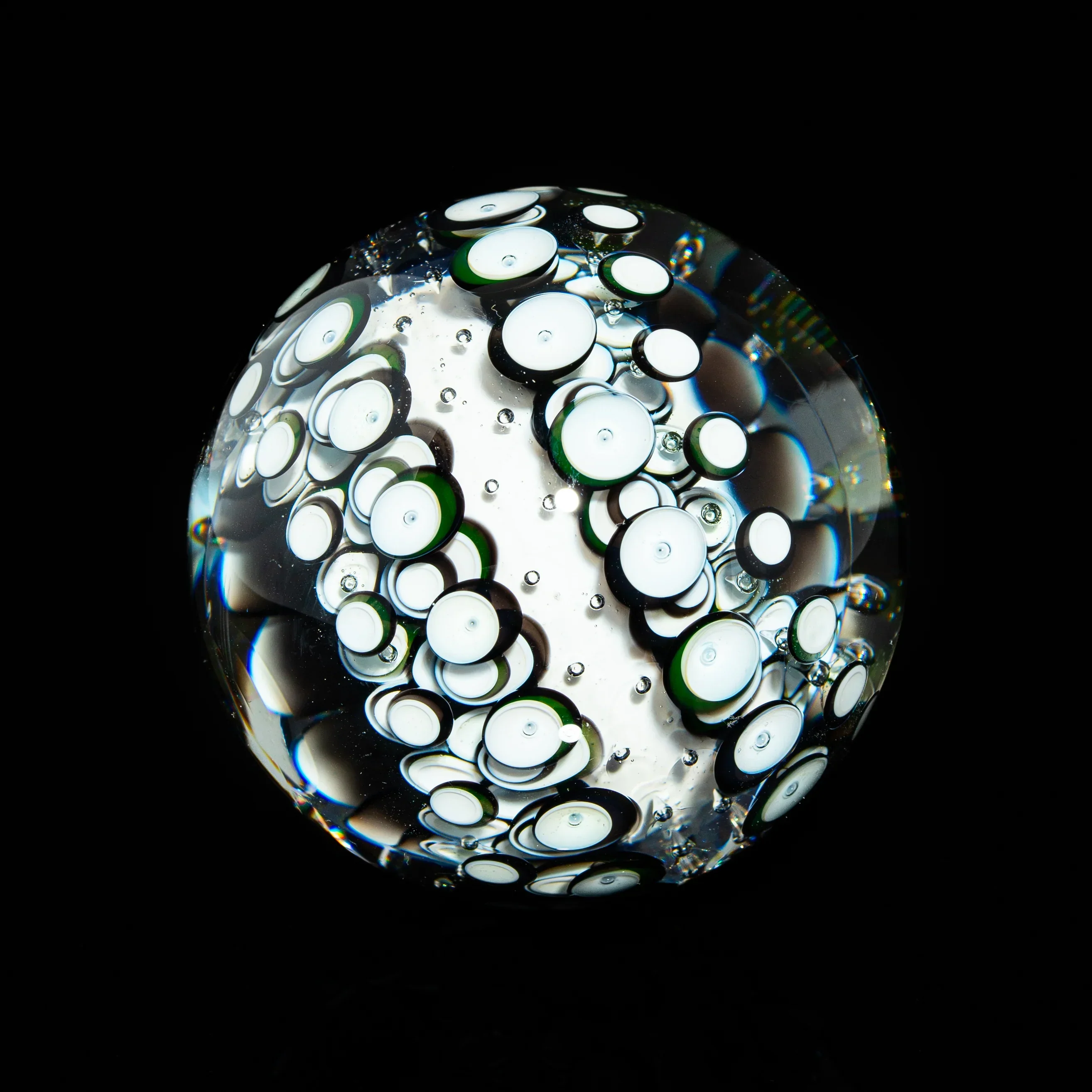 Paul Katherman - Black & White Opal Eater 63MM Marble - Image 3