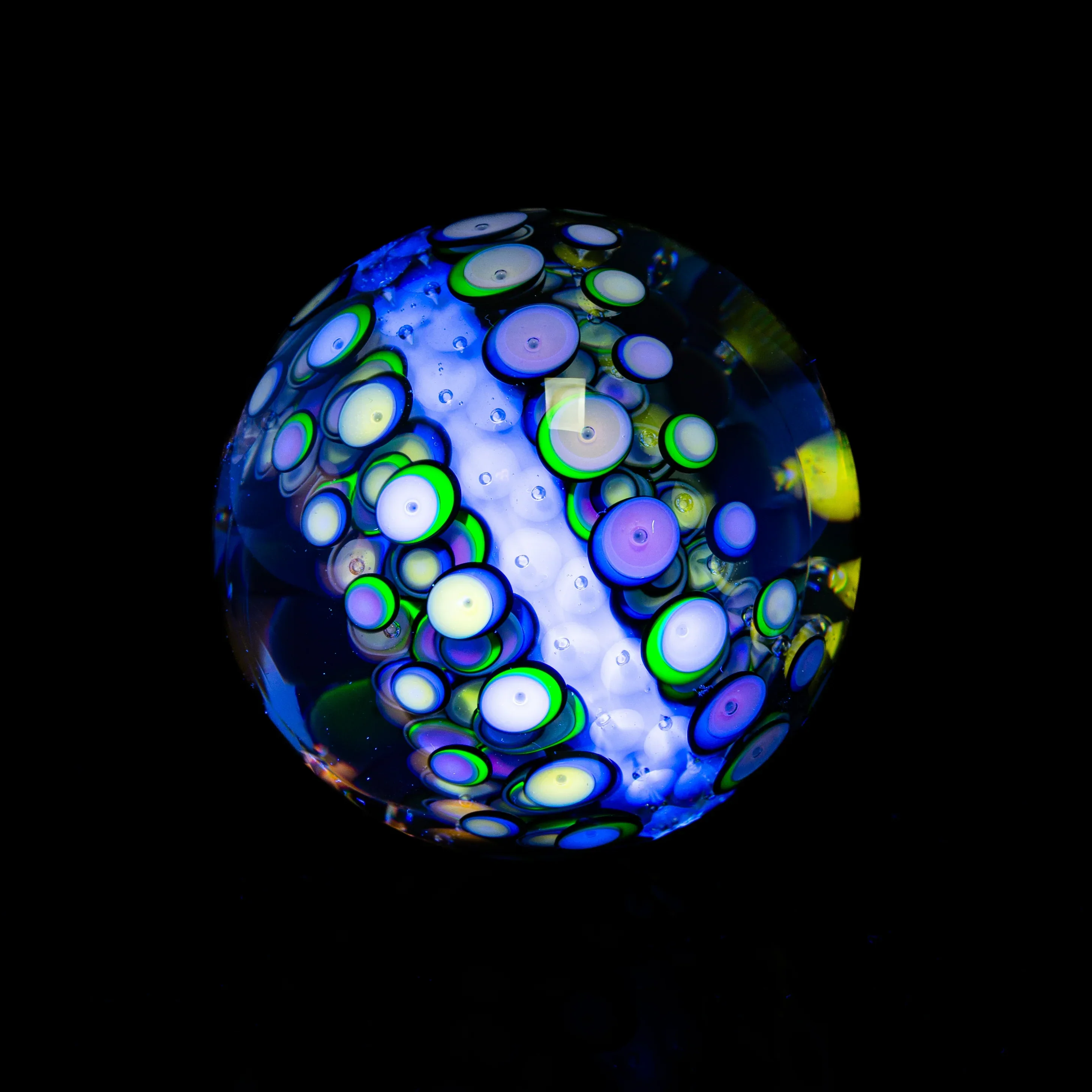 Paul Katherman - Black & White Opal Eater 63MM Marble - Image 4