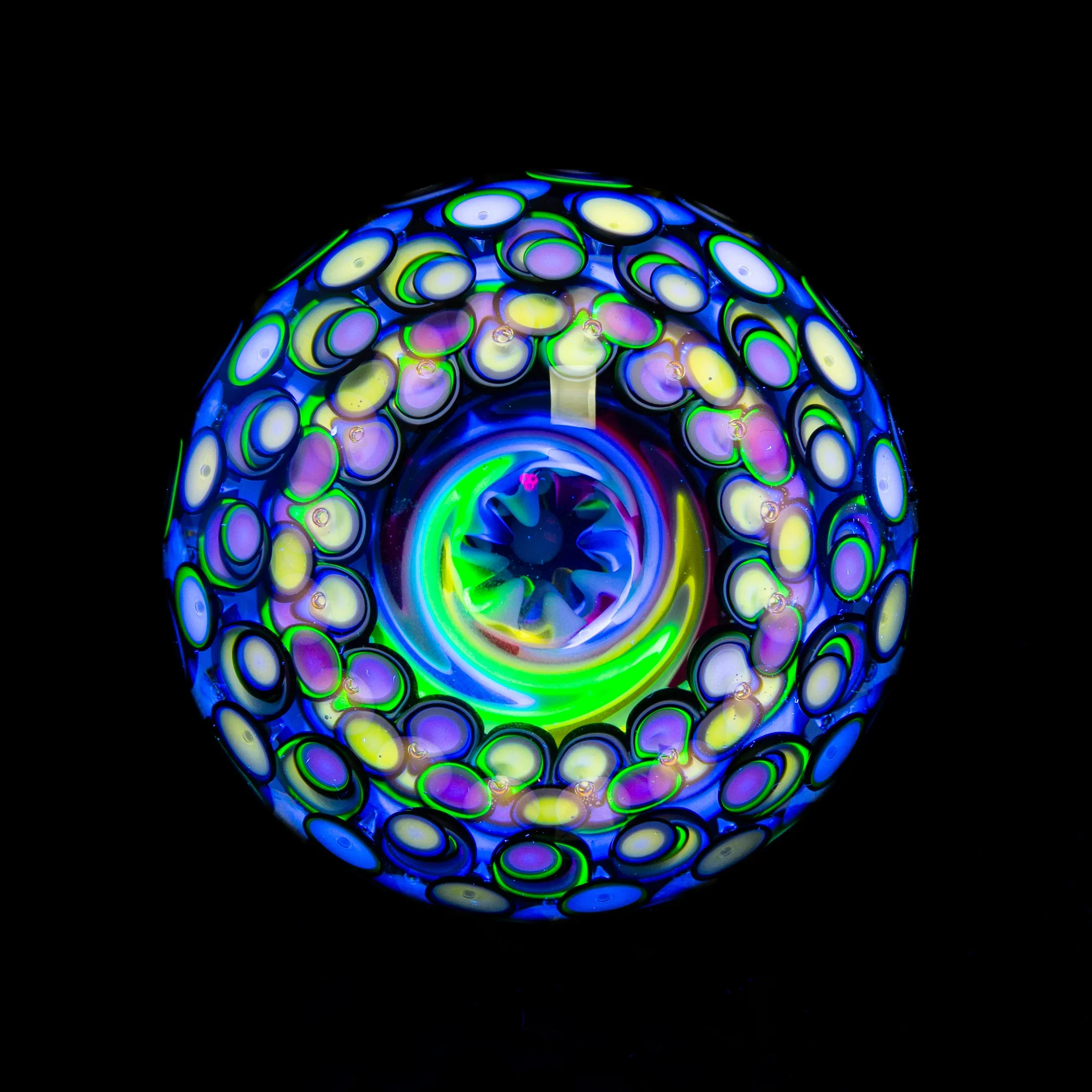 Paul Katherman - Black & White Opal Eater 63MM Marble - Image 5