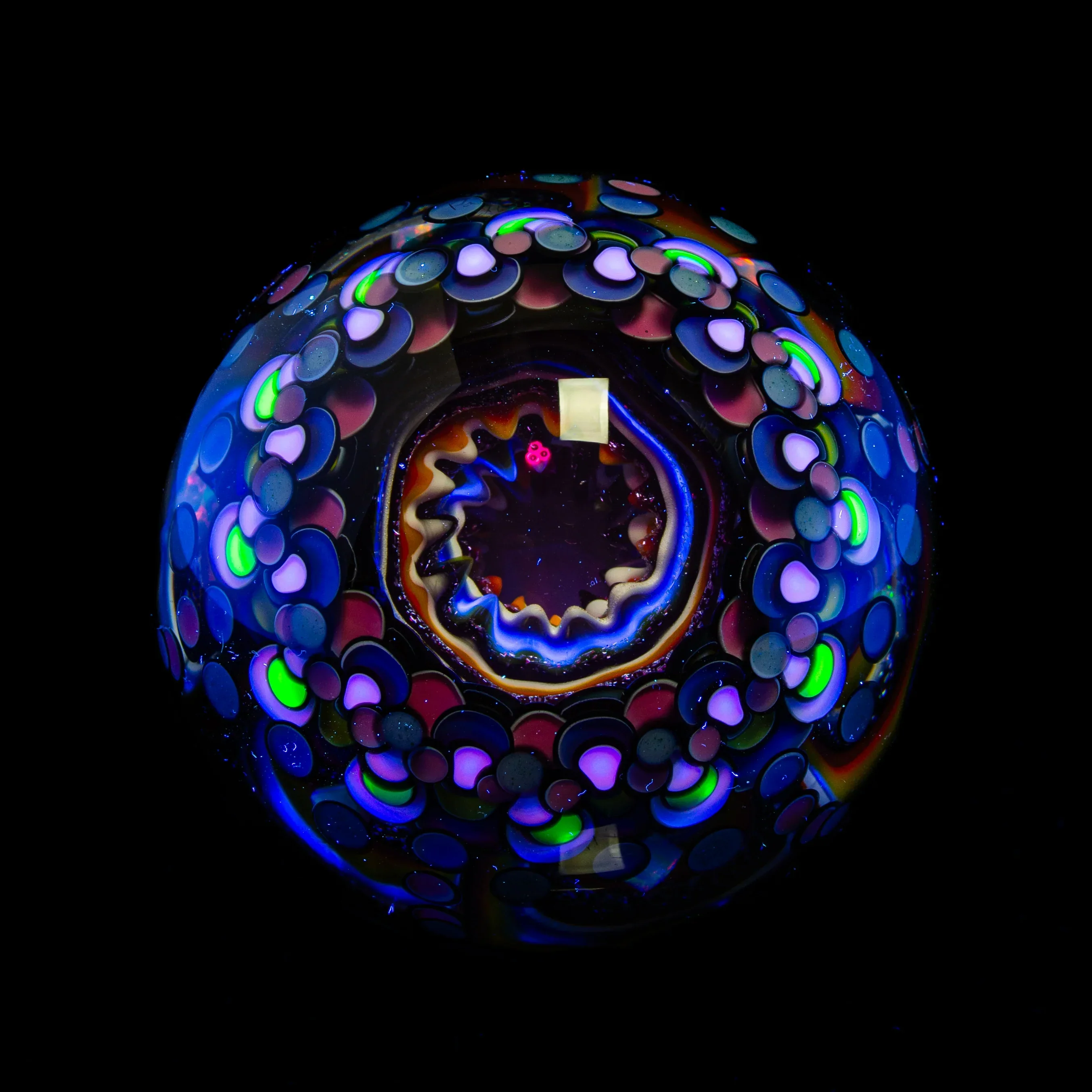 Paul Katherman - Pastel Opal Eater 66MM Marble & Matching Stand - Image 2