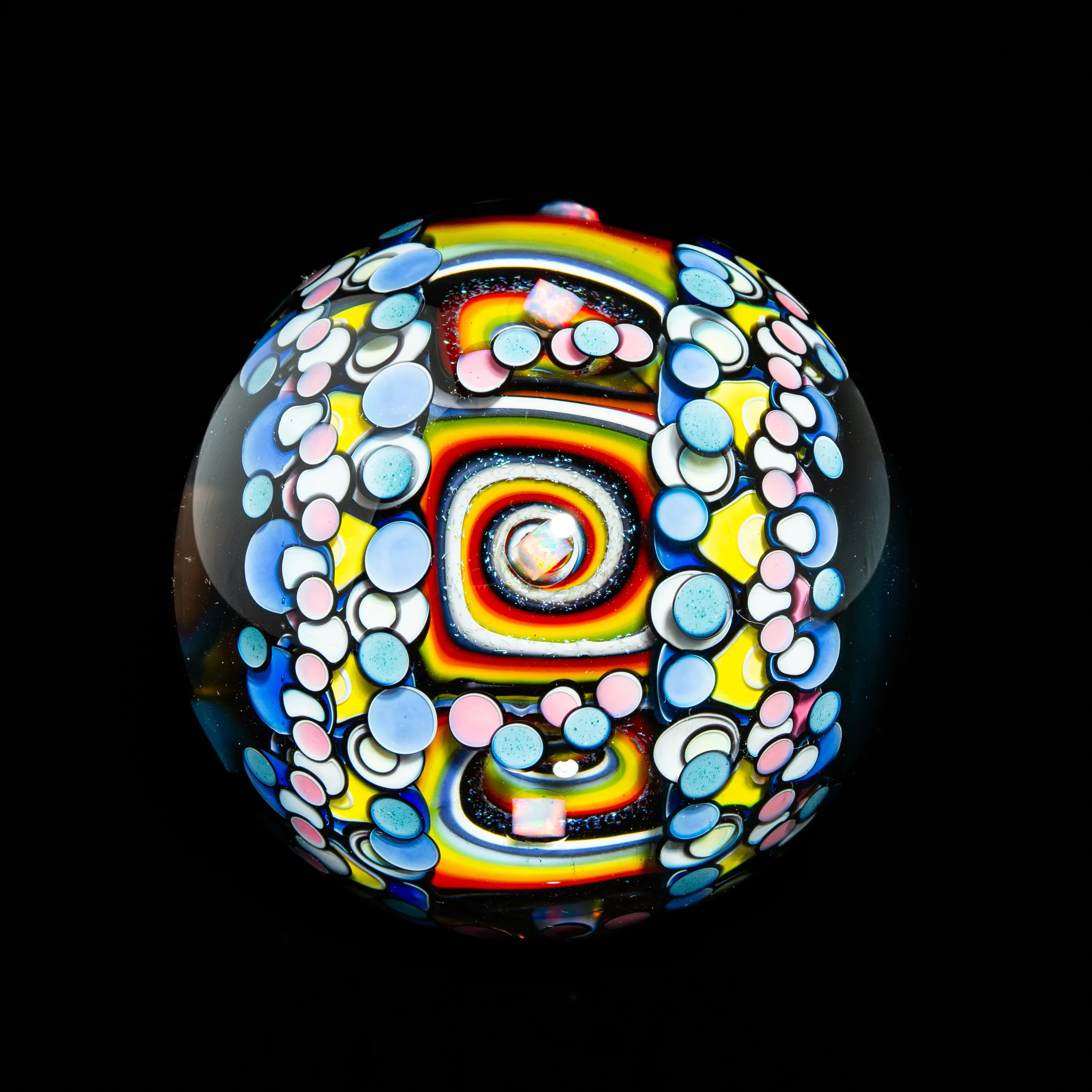 Paul Katherman - Pastel Opal Eater 66MM Marble & Matching Stand - Image 3