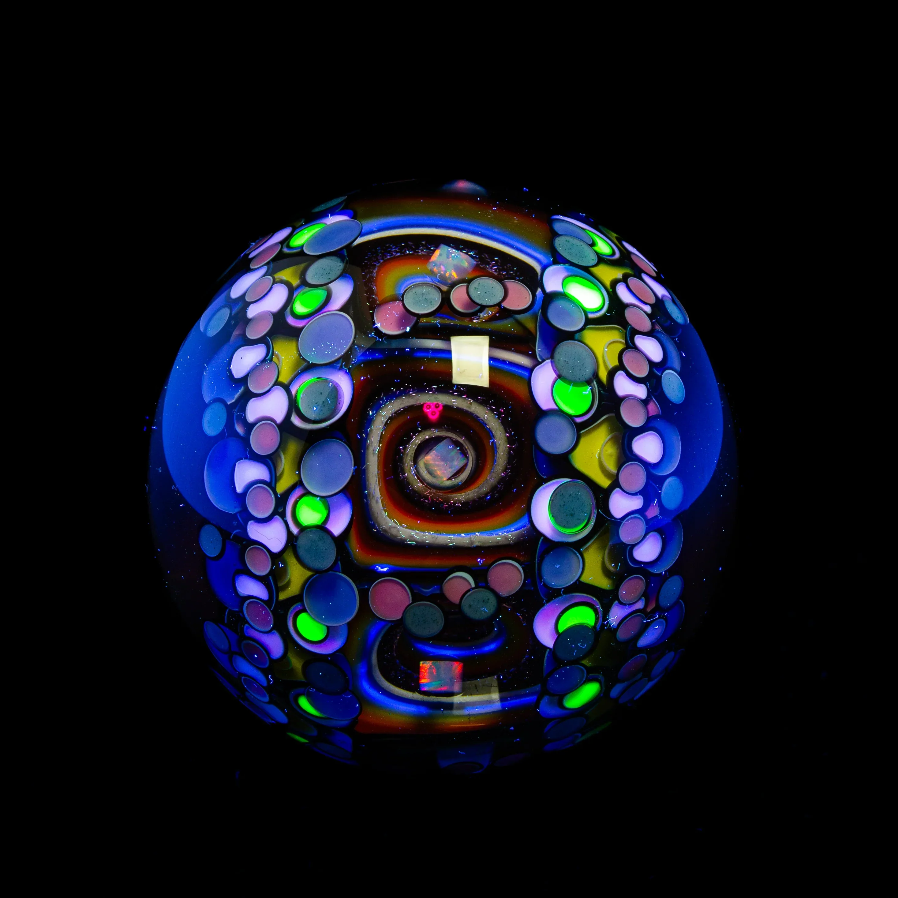Paul Katherman - Pastel Opal Eater 66MM Marble & Matching Stand - Image 4