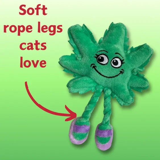 Paw:20 - Lil Mary Jane The Weed Leaf Cat Toy - Image 5
