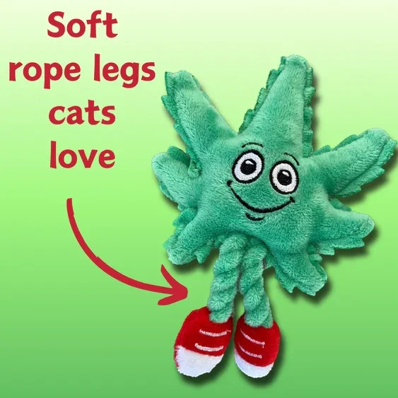 Paw:20 - Lil MJ The Weed Leaf Cat Toy - Image 7