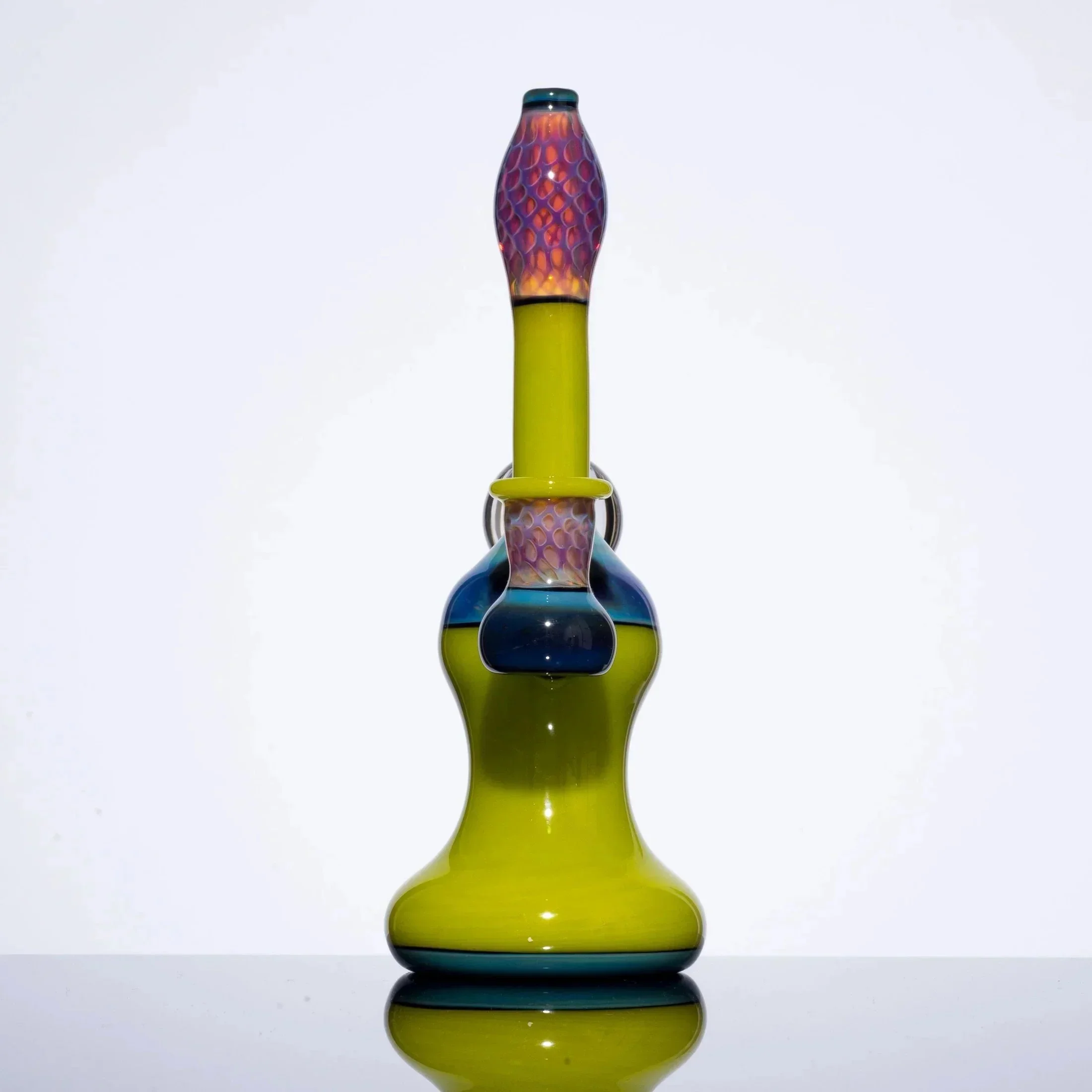Plug a Nug Chartruese Honeycomb Hanger w/ Flower Marble - Image 2