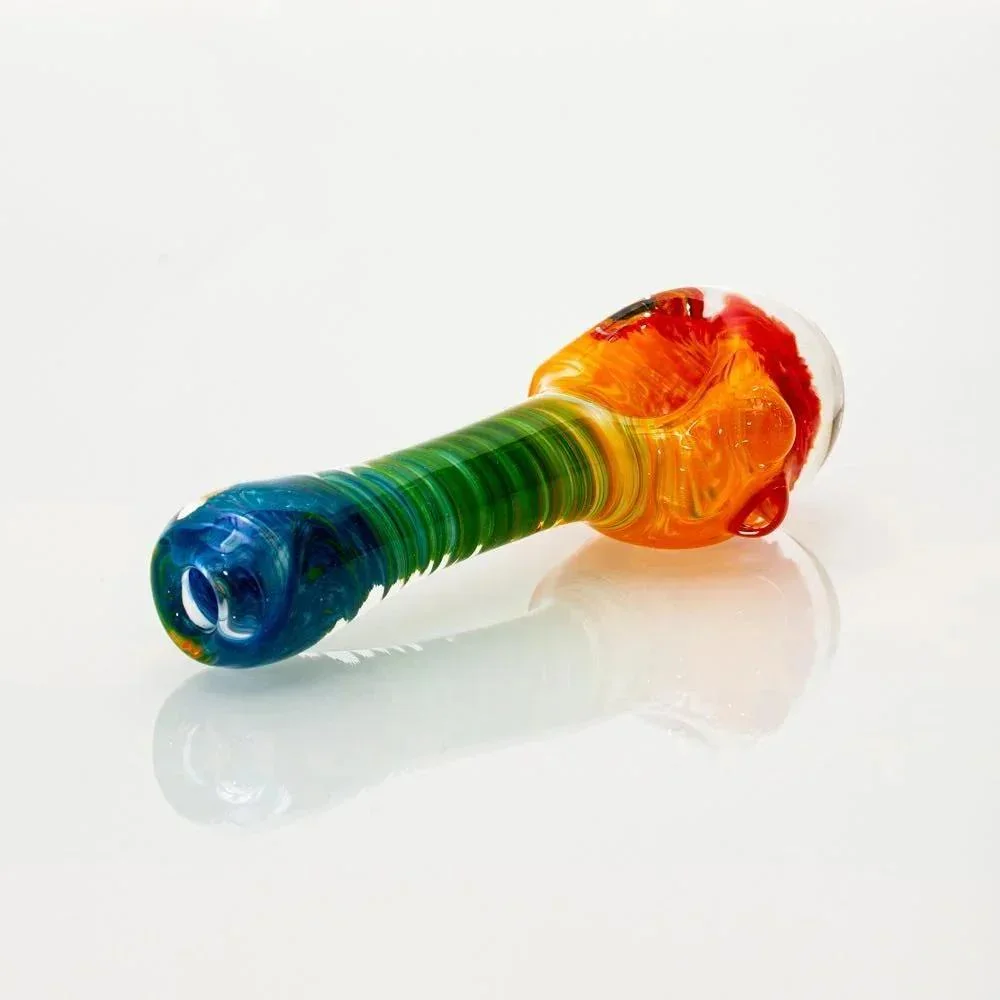 Plug A Nug - Rainbow Frit Honeycomb Spoon - Image 4
