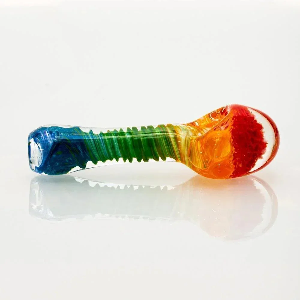 Plug A Nug - Rainbow Frit Honeycomb Spoon - Image 5
