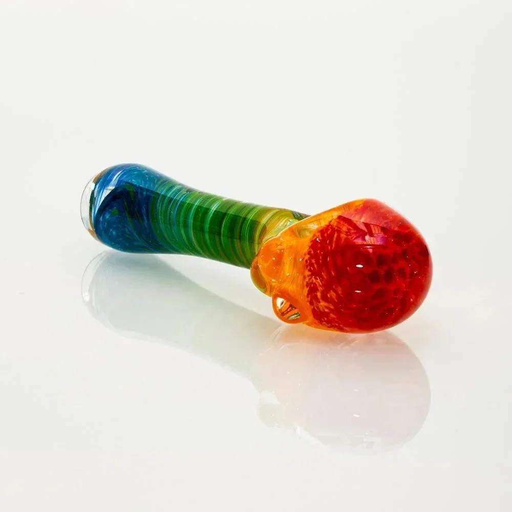 Plug A Nug - Rainbow Frit Honeycomb Spoon - Image 6