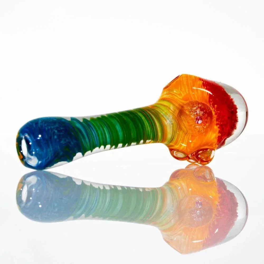 Plug A Nug - Rainbow Frit Honeycomb Spoon - Image 9