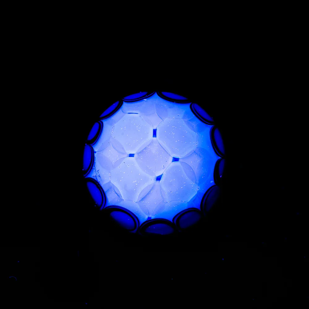 Catfish Jawn - Silver Fume Collapse Blue Stardust 26MM Marble - Image 4