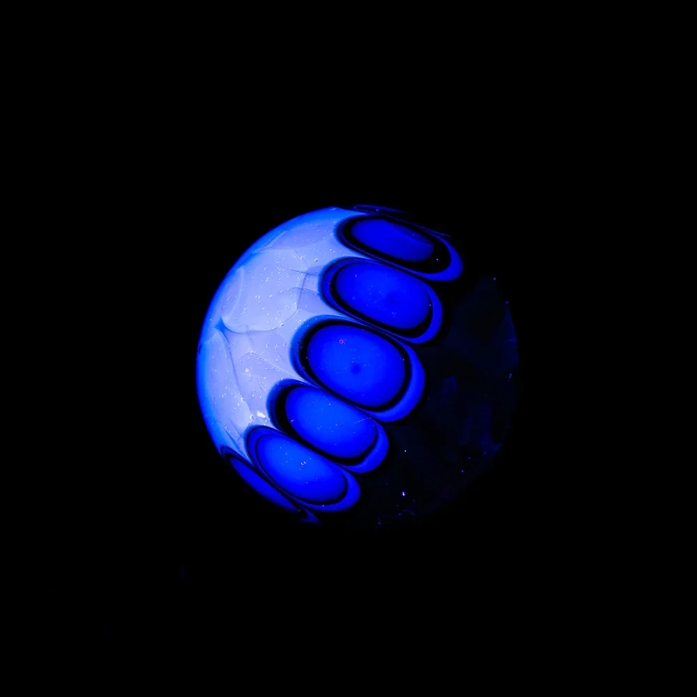 Catfish Jawn - Silver Fume Collapse Blue Stardust 26MM Marble - Image 5