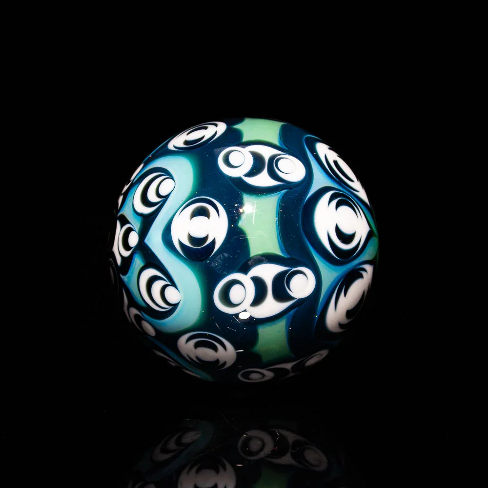 Indo Glass - Aquamania, Galaxy & Lotus White Dotstack Marble - Image 2