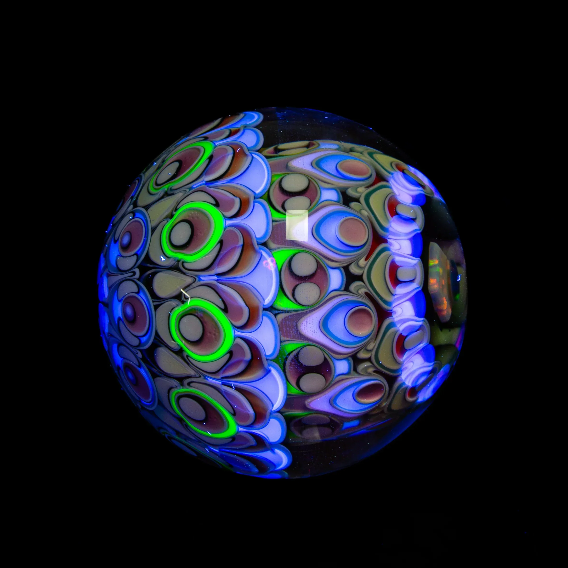 Pooley Glass - #97 Three Layer Dotstack 41MM Marble - Image 5