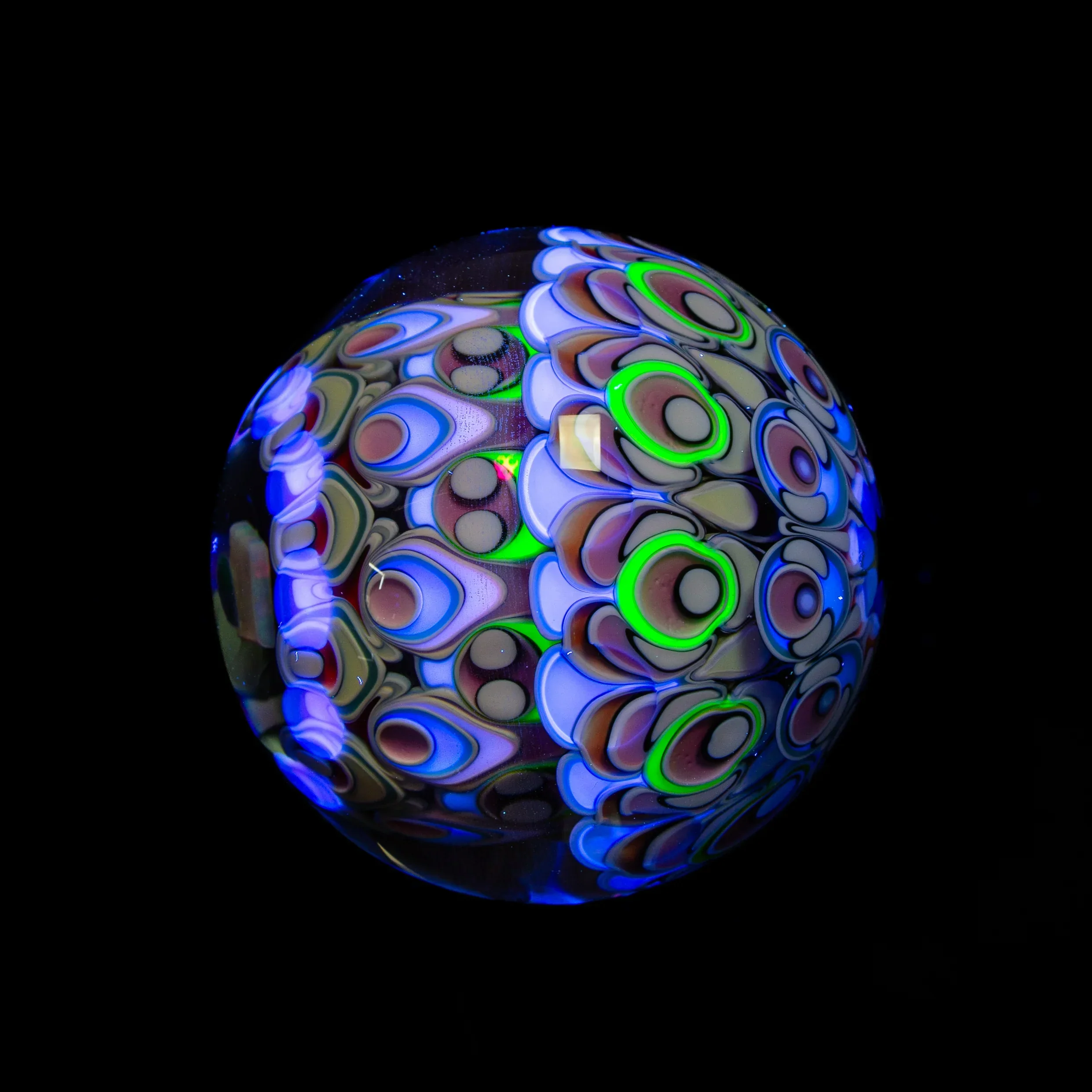 Pooley Glass - #97 Three Layer Dotstack 41MM Marble - Image 7