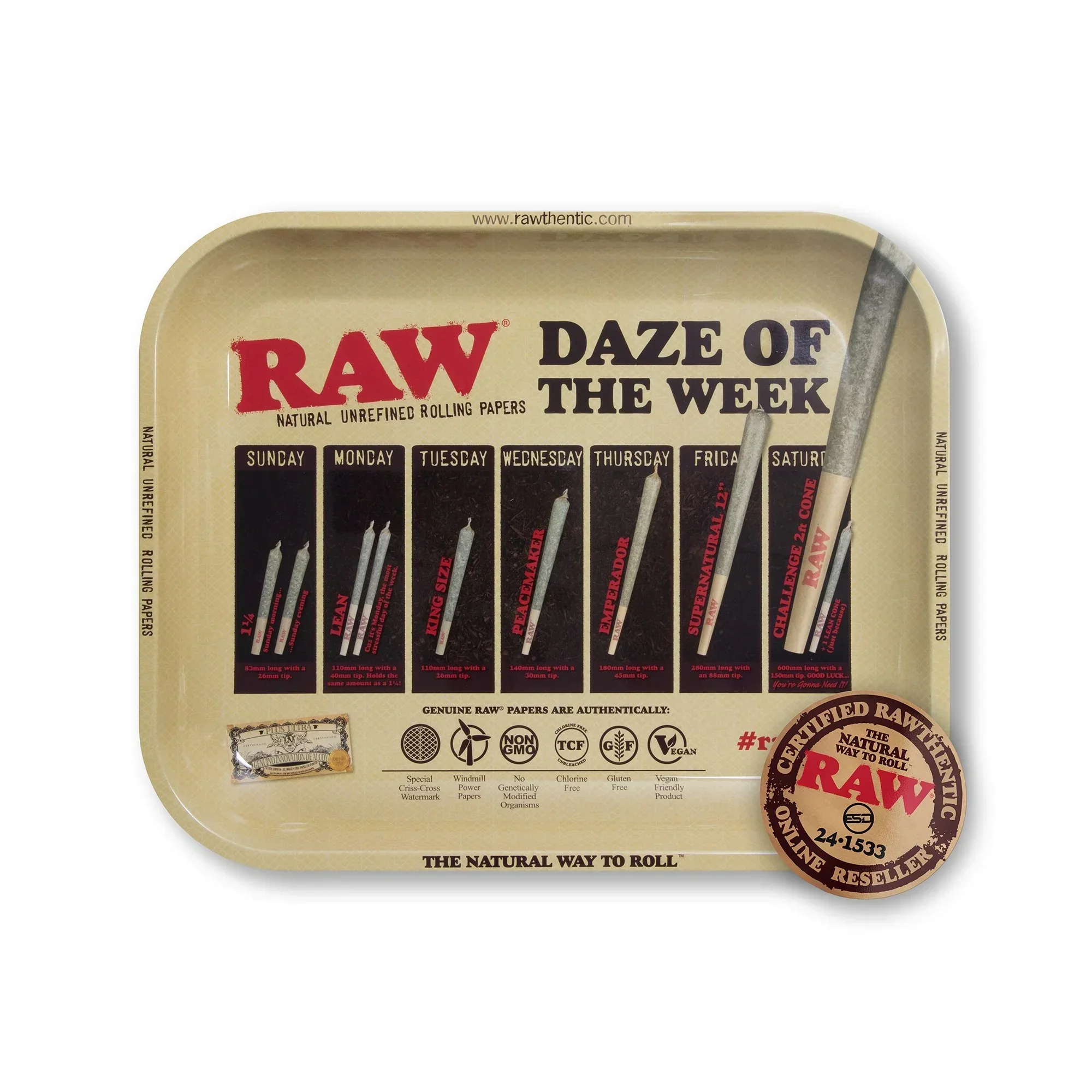 RAW - Daze Of The Week Large Rolling Tray - Image 2