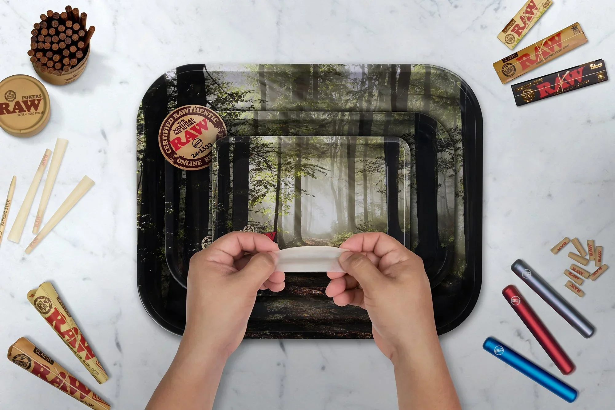 RAW - Forest Large Rolling Tray - Image 2