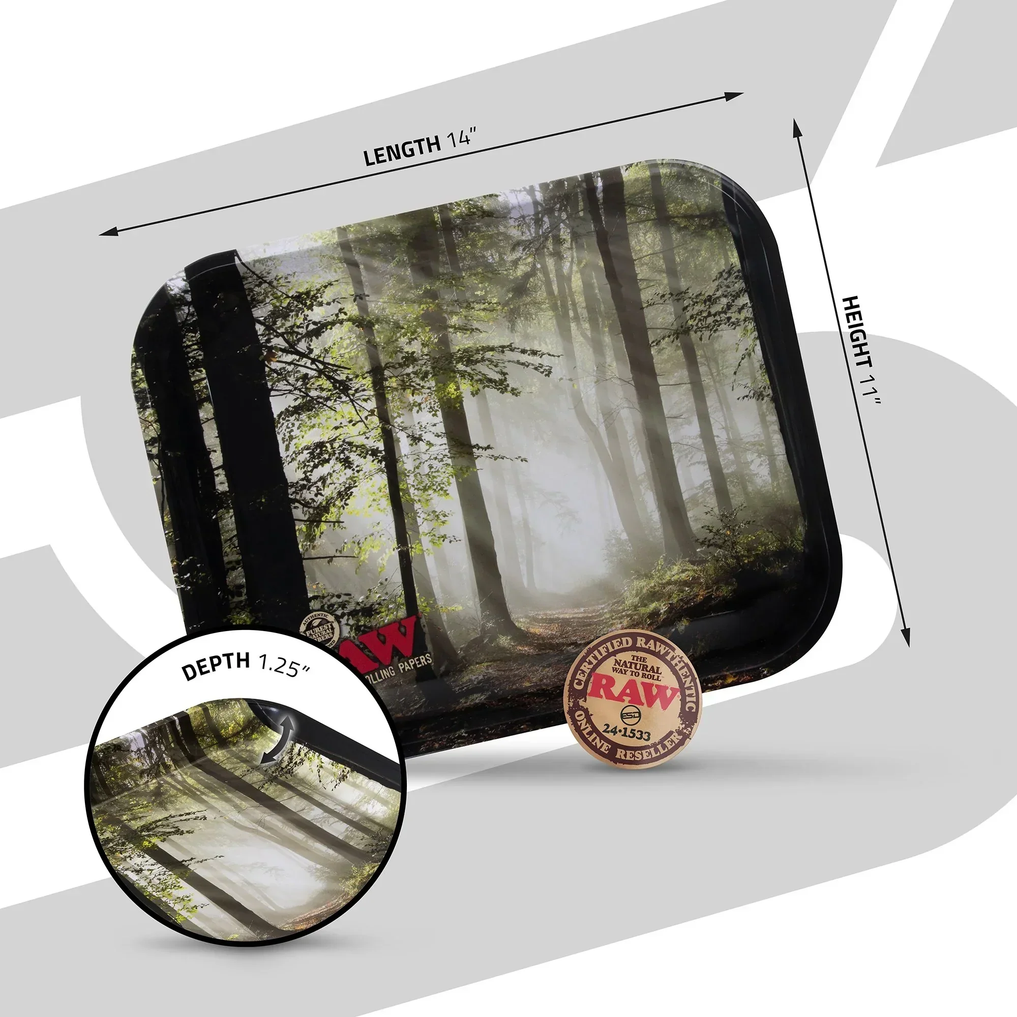 RAW - Forest Large Rolling Tray - Image 3