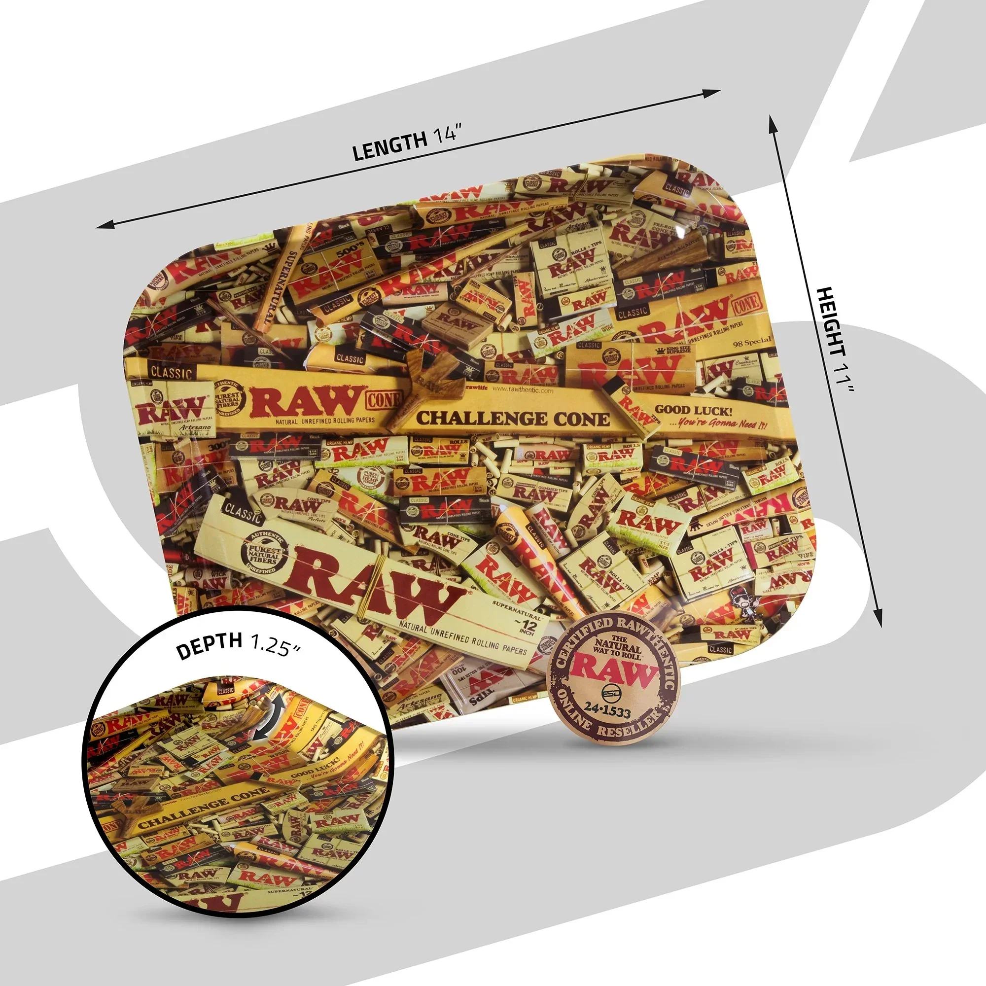 RAW - Raw Mix Large Rolling Tray - Image 2
