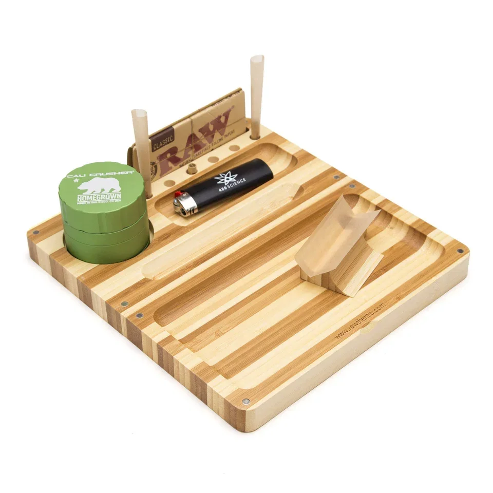 RAW - Striped Bamboo Backflip Rolling Tray - Image 3