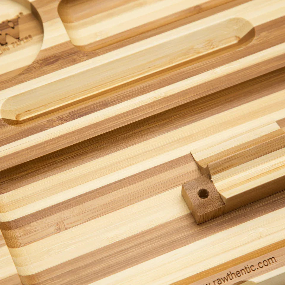 RAW - Striped Bamboo Backflip Rolling Tray - Image 7