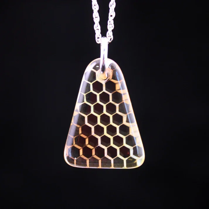 Ryan Teurfs - Ephemeral Isosceles Triangle Honeyglass Necklace - Image 2