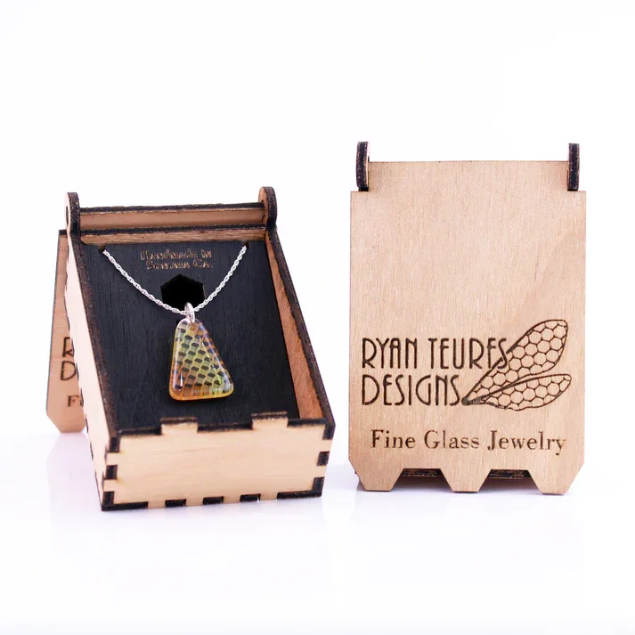 Ryan Teurfs - Ephemeral Isosceles Triangle Honeyglass Necklace - Image 3