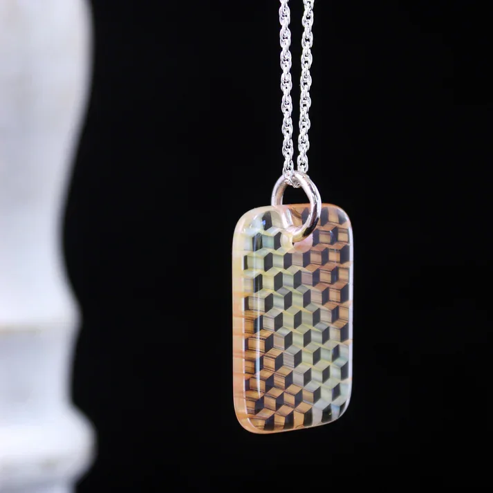 Ryan Teurfs - Ephemeral Rectangular Honeyglass Necklace - Image 2