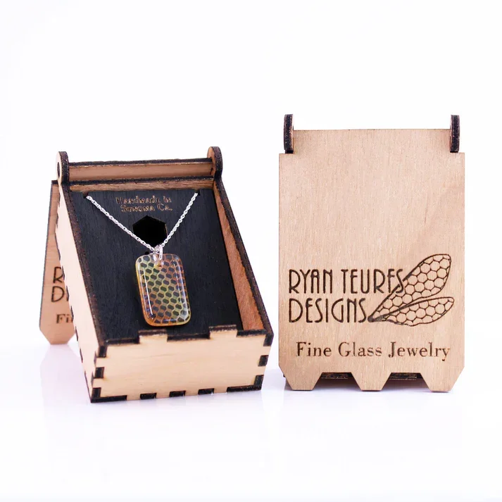 Ryan Teurfs - Ephemeral Rectangular Honeyglass Necklace - Image 3