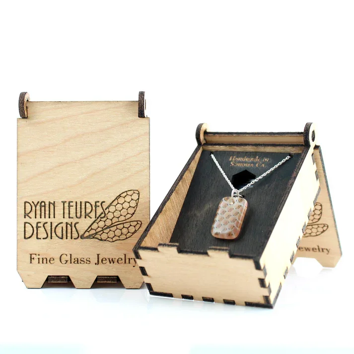 Ryan Teurfs - Silhouette Rectangular Honeyglass Necklace - Image 3