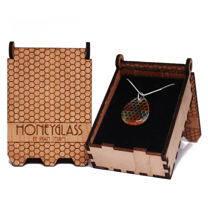 Ryan Teurfs - Tessellation Tear Drop Honeyglass Necklace - Image 3