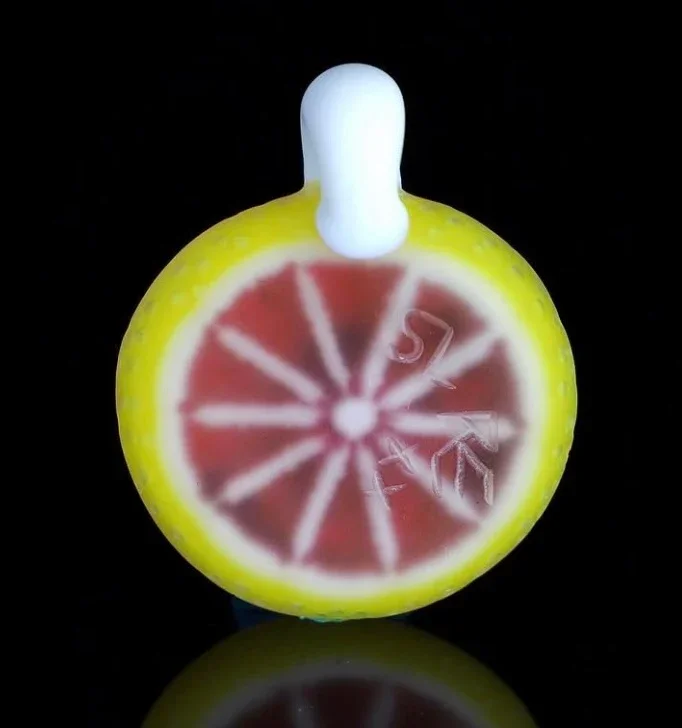 Rye x Sam Lyons - Grapefruit Skull Full Slice Pendant - Image 2