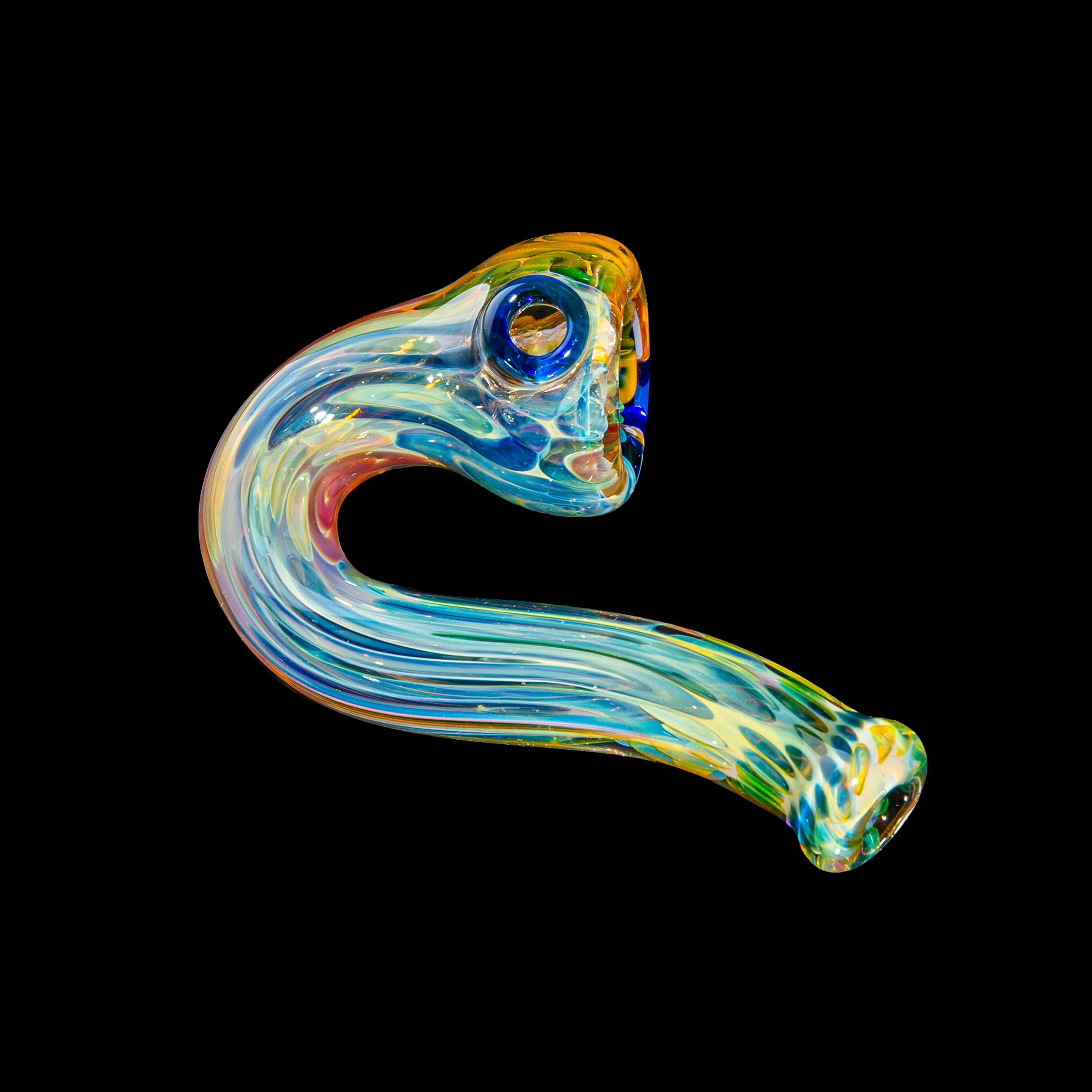 Sarah Marblesbee - Blue Dotted Fumed Four Hole Sherlock - Image 2